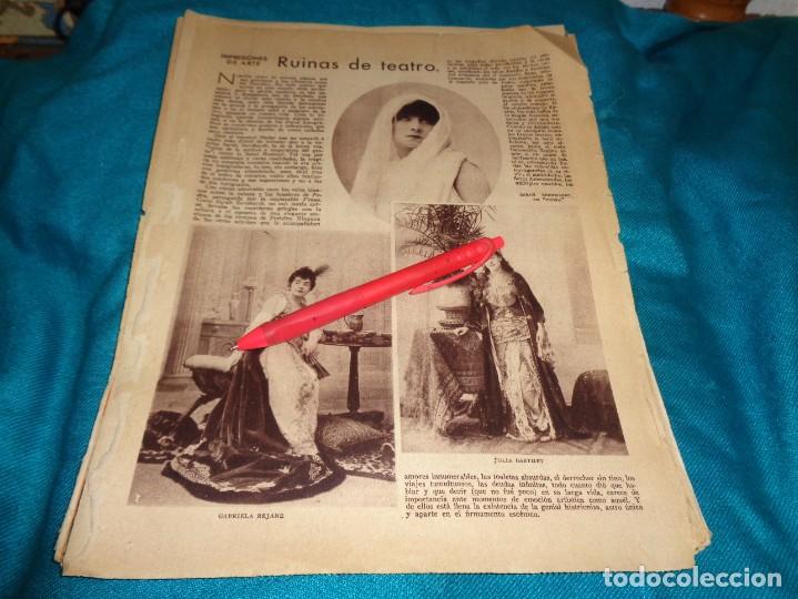 Coleccionismo de Revistas y Peri&oacute;dicos: RECORTE : LAS ACTRICES : SARAH BERNHARDT, JULIA BARTHET Y GABRIELA REJANE. ABC, ABRIL 1931