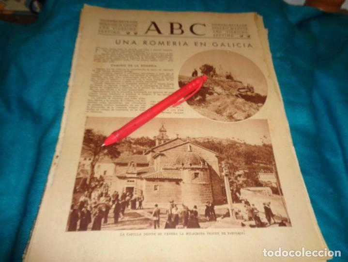 Coleccionismo de Revistas y Peri&oacute;dicos: RECORTE : UNA ROMERIA EN GALICIA : LA VIRGEN DE LA PASTORIZA. ABC, ABRIL 1931