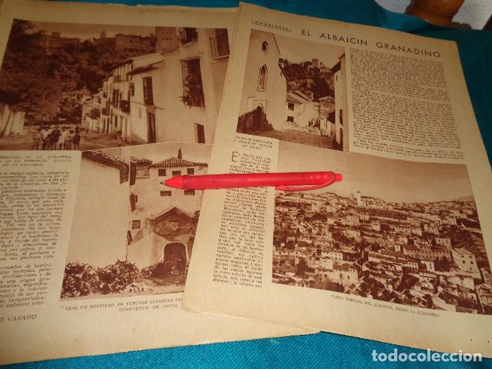 Coleccionismo de Revistas y Peri&oacute;dicos: RECORTE : EL ALBAICIN GRANADINO. ABC, ABRIL 1931