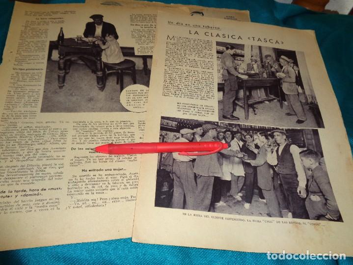 Coleccionismo de Revistas y Peri&oacute;dicos: RECORTE : UN DIA EN UNA TABERNA : LA CLASICA TASCA. ABC, ABRIL 1931