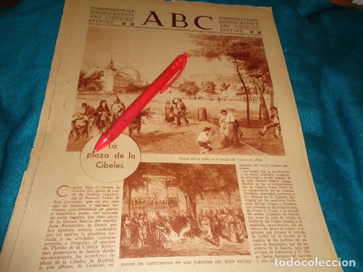 Coleccionismo de Revistas y Peri&oacute;dicos: RECORTE : LA PLAZA DE LAS CIBELES. ABC, ABRIL 1931