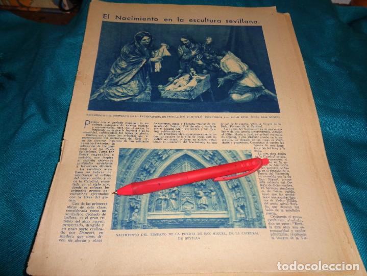 Coleccionismo de Revistas y Peri&oacute;dicos: RECORTE : EL NACIMIENTO EN LA ESCULTURA SEVILLANA. ABC, ABRIL 1931