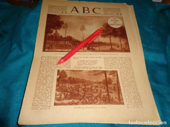 Coleccionismo de Revistas y Peri&oacute;dicos: RECORTE : MADRID : LA PLAZA DE NEPTUNO. ABC, ABRIL 1931