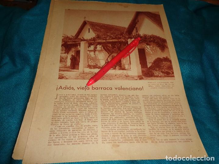 Coleccionismo de Revistas y Peri&oacute;dicos: RECORTE : ADIOS A LA VIEJA BARRACA VALENCIANA. ABC, ABRIL 1931