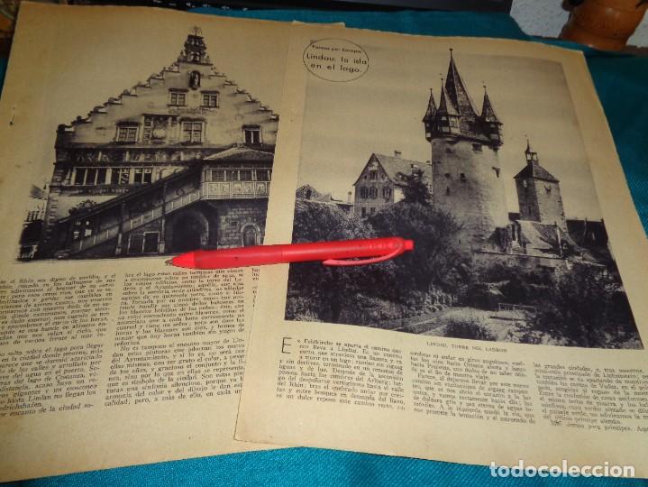 Coleccionismo de Revistas y Peri&oacute;dicos: RECORTE : LINDAU : LA ISLA EN EL LAGO. LA TORRE DEL LADRON. ABC, ABRIL 1931