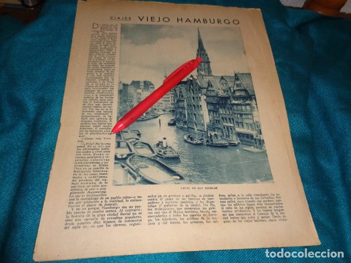 Coleccionismo de Revistas y Peri&oacute;dicos: RECORTE : EL VIEJO HAMBURGO. CANAL DE SAN NICOLAS. ABC, ABRIL 1931
