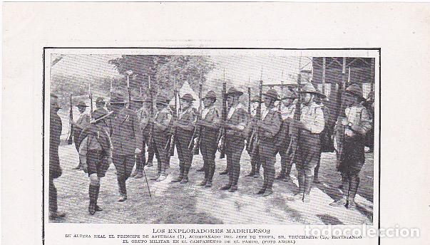 Collezionismo di Riviste e Giornali: Exploradores madrile&ntilde;os en El Pardo, pr&iacute;ncipe de Asturias, Sr. Trucharte - 1917