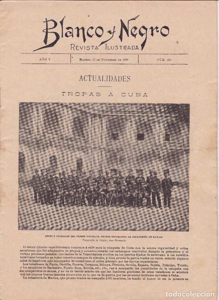 Coleccionismo de Revistas y Peri&oacute;dicos: Revista Blanco y Negro tropas a Cuba 1895 Madrid n&ordm; 238