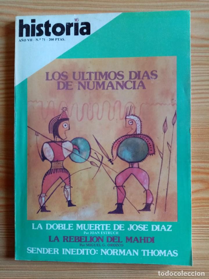 Coleccionismo de revistas y peri&oacute;dicos: HISTORIA 16 - N&ordm; 71- LA DOBLE MUERTE DE JOSE DIAZ - LA REBELION DE MAHDI - SENDER INEDITO