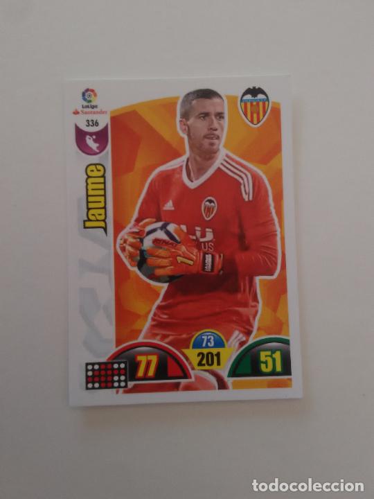 Colecionismo de Revistas e Jornais: 336 JAUME VALENCIA CROMO TARJETA LIGA FUTBOL PANINI ADRENALYN 2017-2018 17-18