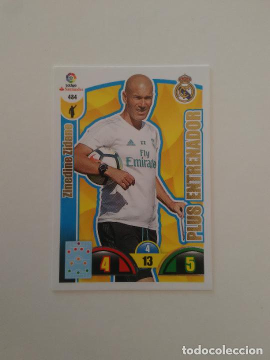 Coleccionismo de Revistas y Peri&oacute;dicos: 484 ZIDANE REAL MADRID PLUS ENTRENADOR TARJETA CROMO LIGA FUTBOL PANINI ADRENALYN 2017-2018 17-18