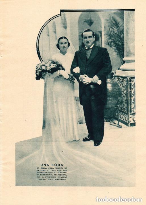 Colecionismo de Revistas e Jornais: * BODA * Enlace Blanca de la Puente y del Rey &ndash; Francisco Salinas Casana - 1933