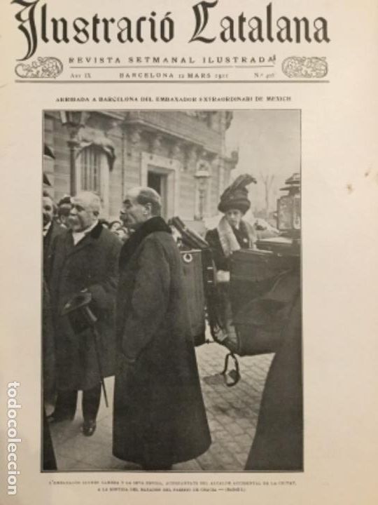 Sammeln von Zeitschriften und Zeitungen: EMBAJADOR EXTRAORDINARIO DE M&Eacute;JICO SR. GAMBOA EN BARCELONA 1911 HOJA PORTADA REVISTA
