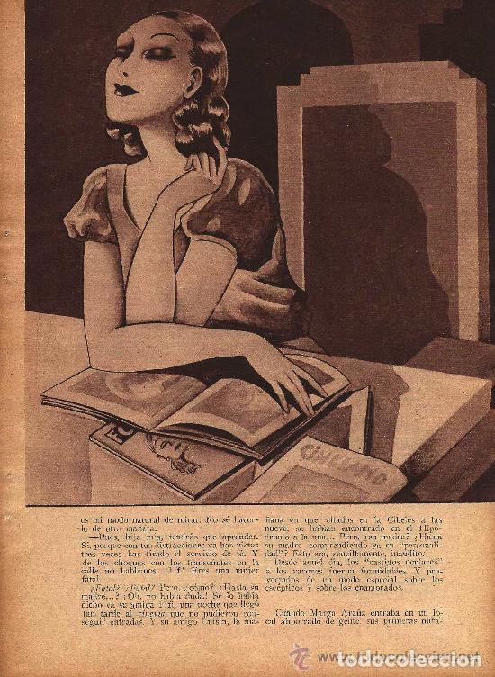Colecionismo de Revistas e Jornais: Una mujer fatal/ cuento de Rosa Arciniega con dibujo de Cobos- 1933