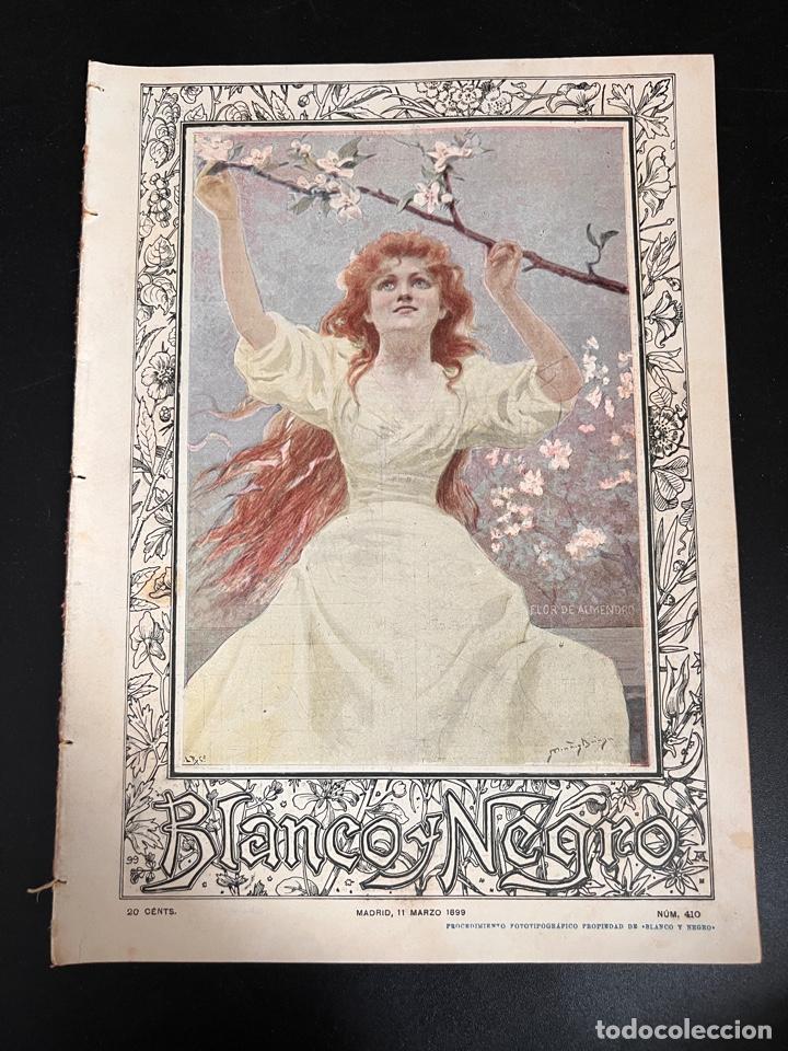 Collezionismo di Riviste e Giornali: BLANCO Y NEGRO. N&ordm; 410. 1899. LA REINA DE B&Eacute;LGICA. PRESIDENTE DEL CONSEJO DE MINISTRO. FCO. SILVELA.