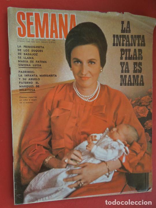 Coleccionismo de Revistas y Peri&oacute;dicos: SEMANA REVISTA N&ordm; 1499 - NOVIEMBRE 1968 - LA INFANTA PILAR YA ES MAMA