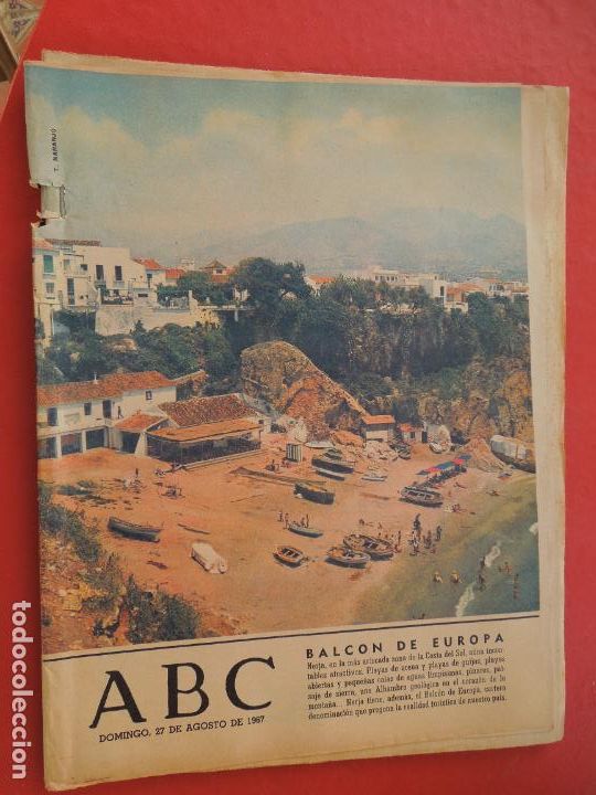 Coleccionismo de Revistas y Peri&oacute;dicos: ABC DIARIO DE SEVILLA - 27-08-1967 - NERJA BALCON EUROPA