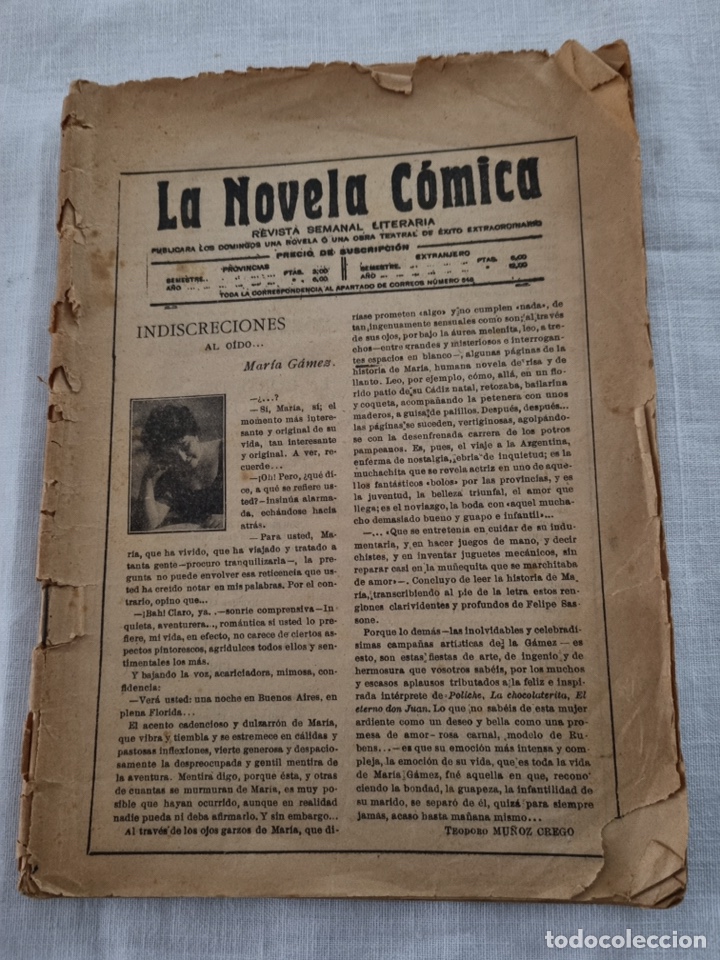 Sammeln von Zeitschriften und Zeitungen: La novela C&oacute;mica. Revista literaria. &ldquo;El Contrabando&rdquo;. Sainete.