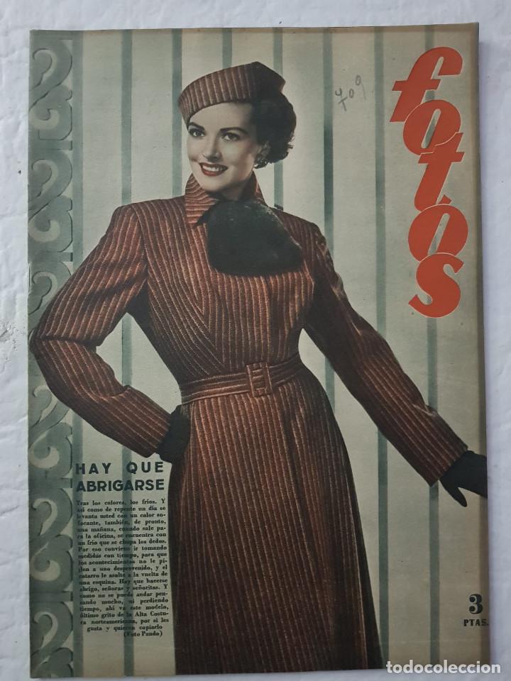 Coleccionismo de revistas y peri&oacute;dicos: Revista FOTOS 1950. MAE WERS, MIS EUROPA, GARCIA TAPIA, FUTBOL MADRID, JUANITA REINA, BOYSLE SINGH