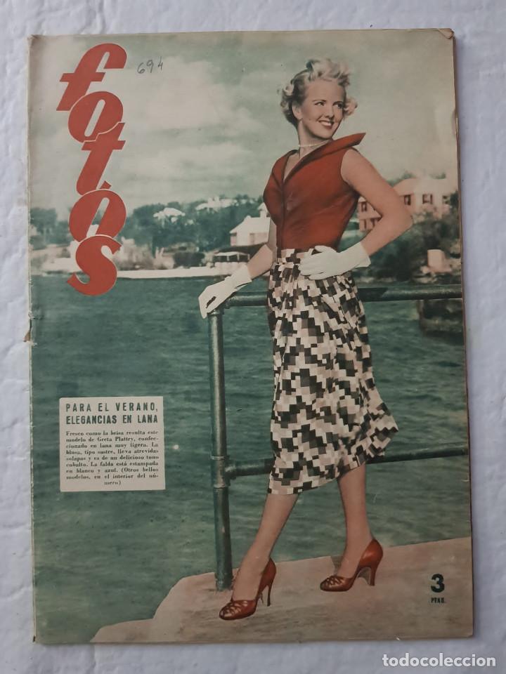 Colecionismo de Revistas e Jornais: Revista FOTOS 1950. CACERES , CORRIDA BENEFICIENCIA MADRID FERIA NACIONAL CAMPO VARIAS CIUDADES