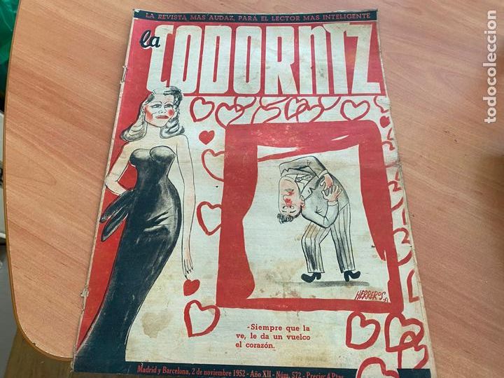 Coleccionismo de Revistas y Peri&oacute;dicos: LA CODORNIZ N&ordm; 572 PORTADA HERREROS. 2 NOVIEMBRE 1952 (CODG2)