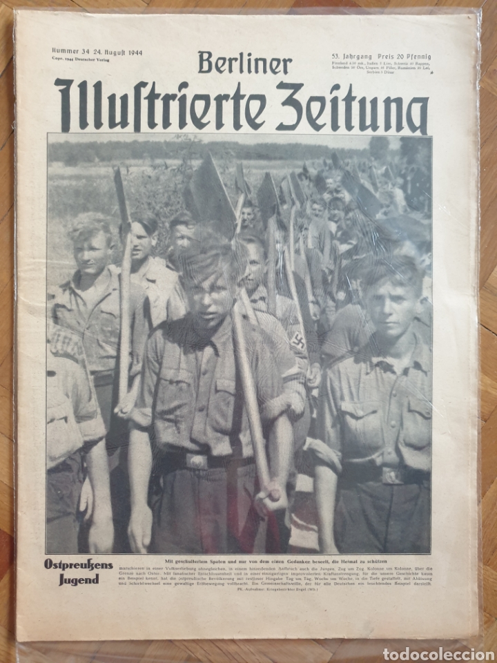 Coleccionismo de Revistas y Peri&oacute;dicos: BERLINER ILUSTRIERTE ZEITUNG&nbsp;,&nbsp;REVISTA n. 34 A&Ntilde;O 1944&nbsp;EPOCA NAZI - III REICH II&nbsp;&nbsp;GUERRA MUNDIAL WW2