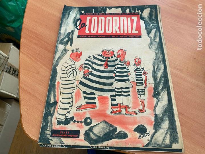 Coleccionismo de Revistas y Peri&oacute;dicos: LA CODORNIZ N&ordm; 564 PORTADA HERREROS. 7 SEPTIEMBRE 1952 (CODG2)
