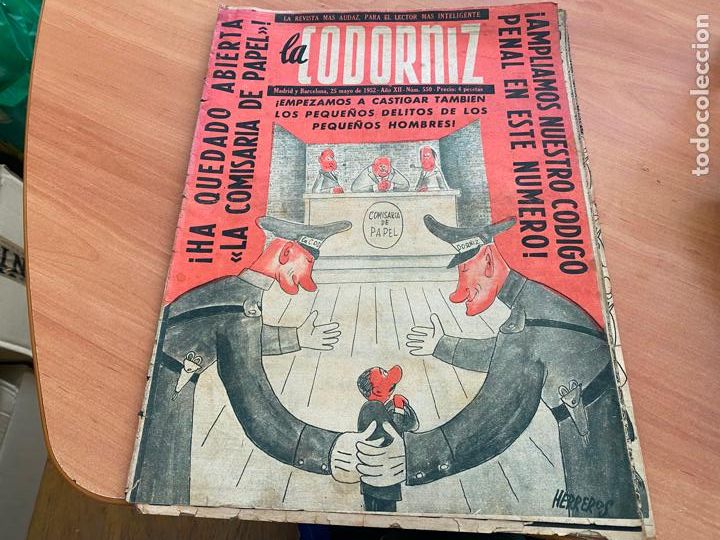 Coleccionismo de Revistas y Peri&oacute;dicos: LA CODORNIZ N&ordm; 550 PORTADA HERREROS. 25 MAYO 1952 (CODG2)