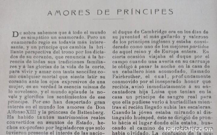 Collezionismo di Riviste e Giornali: AMORES DE : ALFONSO XIII - DUQUE CAMBRIDGE - PRICIPE OSCAR CARLOS AUGUSTO - 1900 .