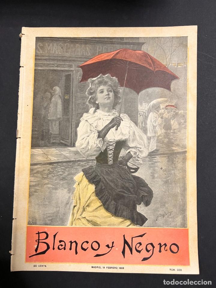 Sammeln von Zeitschriften und Zeitungen: BLANCO Y NEGRO. N&ordm; 355. 1898. CUESTION DIPLOMATICA: ENRIQUE DUPUY DE LOME Y LUIS POLO DE BERNABE