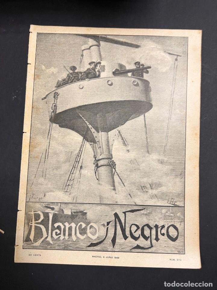 Collection Magazines and Newspapers: BLANCO Y NEGRO. N&ordm; 370. 1898. CRONICA DE LA GUERRA: ENTRADA DEL TERRIBLE EN LA BAHIA DE GIBRALTAR