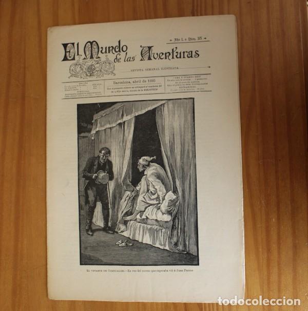 Coleccionismo de revistas y peri&oacute;dicos: EL MUNDO DE LAS AVENTURAS 28, ABRIL 1893 REVISTA SEMANAL ILUSTRADA BARCELONA. EL VOTANTE DE CORNUALL