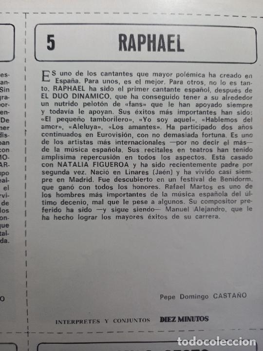 Coleccionismo de revistas y peri&oacute;dicos: FICHA COLECCIONABLE RAPHAEL - Foto 3