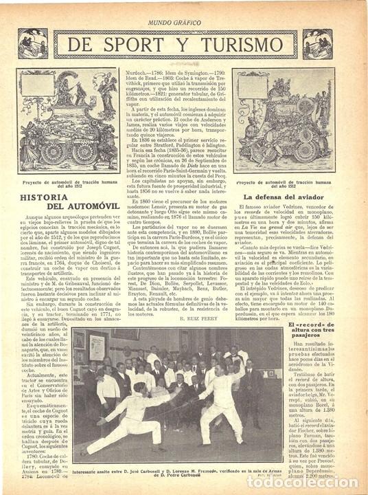 Coleccionismo de Revistas y Peri&oacute;dicos: 1912 HOJA REV MADRID ESGRIMA SALA DE ARMAS PEDRO CARBONELL ASALTO LORENZO M. FRESNEDA JOS&Eacute; CARBONELL