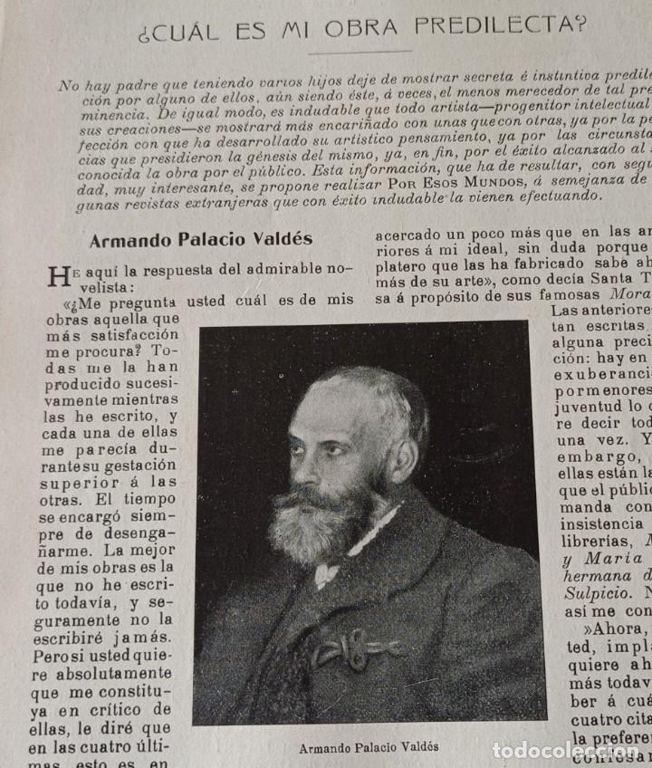 Collection Magazines and Newspapers: ARMANDO PALACIO,AGUSTIN QUEROL, JOSE ECHEGARAY,TOMAS BRETON - PUBLICACION 1900.