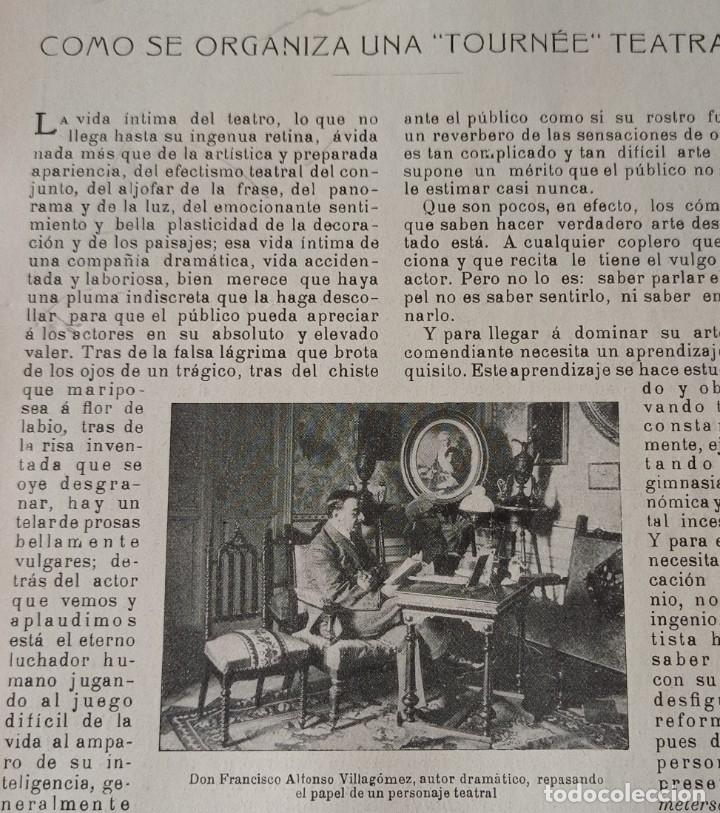 Coleccionismo de Revistas y Peri&oacute;dicos: FRANCISCO ALFONSO VILLAGOMEZ , MATILDE MORENO - ORGANIZACION TOURNE TEATRAL - 1906 .