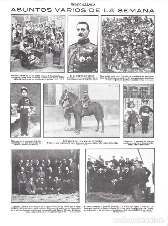 Coleccionismo de Revistas y Peri&oacute;dicos: 1912 HOJA REVISTA CORONEL MART&Iacute;NEZ ANIDO DIRECTOR ACADEMIA DE INFANTER&Iacute;A DE TOLEDO