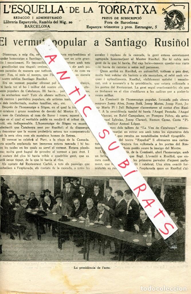 Coleccionismo de Revistas y Peri&oacute;dicos: REVISTA A&Ntilde;O 1926 VERMOUTH SANTIAGO RUSI&Ntilde;OL CARLOS VAZQUEZ DIAONIS BAIXERAS GENIS CAPDEVILA MOIJ