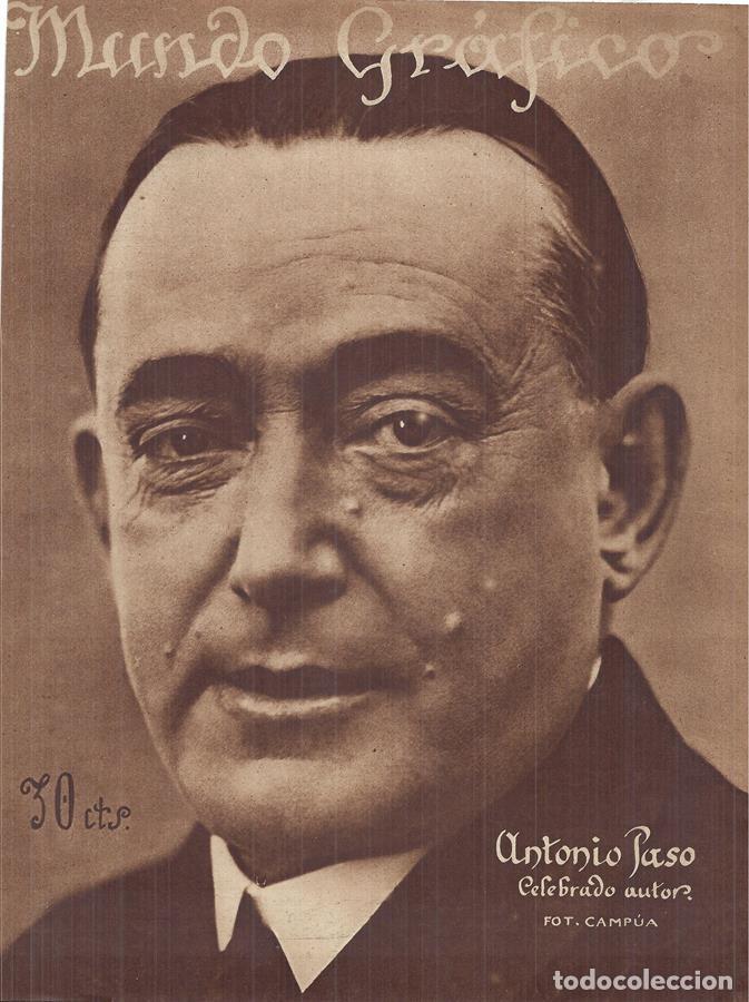 Coleccionismo de Revistas y Peri&oacute;dicos: 1924 HOJA REVISTA PORTADA AUTOR TEATRAL ANTONIO PASO FOTOGRAF&Iacute;A DE CAMP&Uacute;A