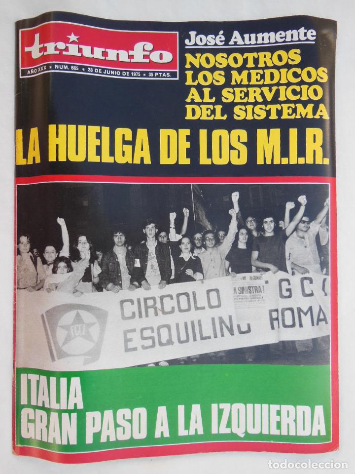 Coleccionismo de revistas y peri&oacute;dicos: TRIUNFO. A&ntilde;o XXX, Num 665, 28 junio 1975