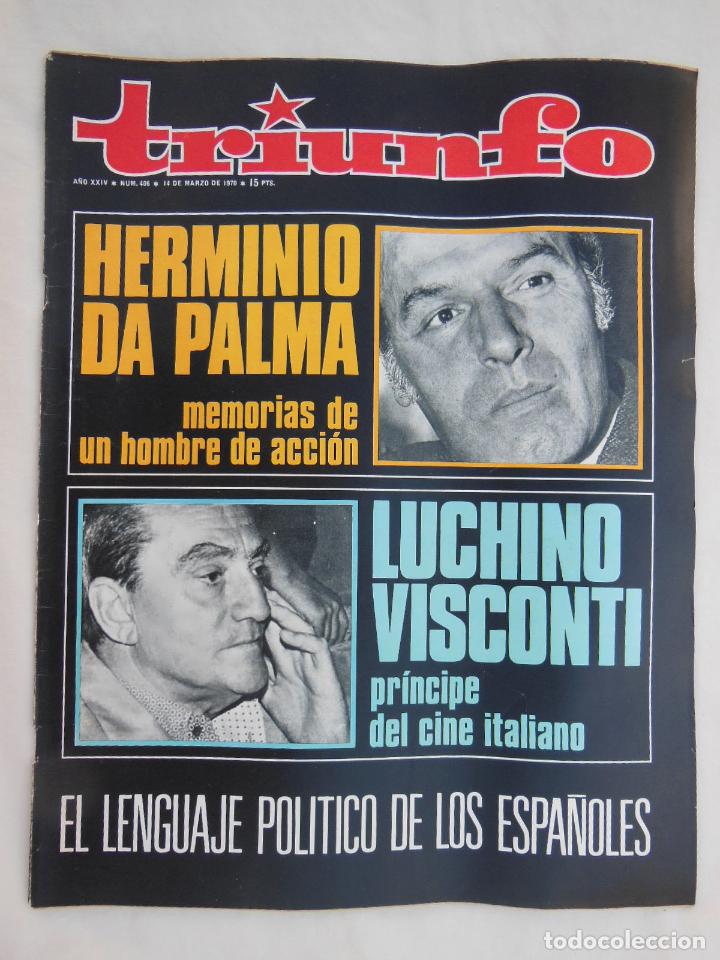 Coleccionismo de revistas y peri&oacute;dicos: TRIUNFO. A&ntilde;o XXIV, Num 406, 14 marzo 1970