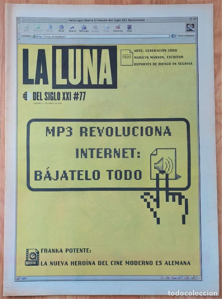 Collection Magazines and Newspapers: La Luna del Siglo XXI n&ordm; 77, abr. 2000 (El Mundo). Mp3 revoluciona internet, Franka Potente