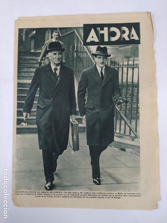 Collection Magazines and Newspapers: DIARIO AHORA N&ordm; 1323. A&Ntilde;O VI. 23 MARZO 1935. SE DECIDE LA SUERTE DE EUROPA. HITLER. CAR216A