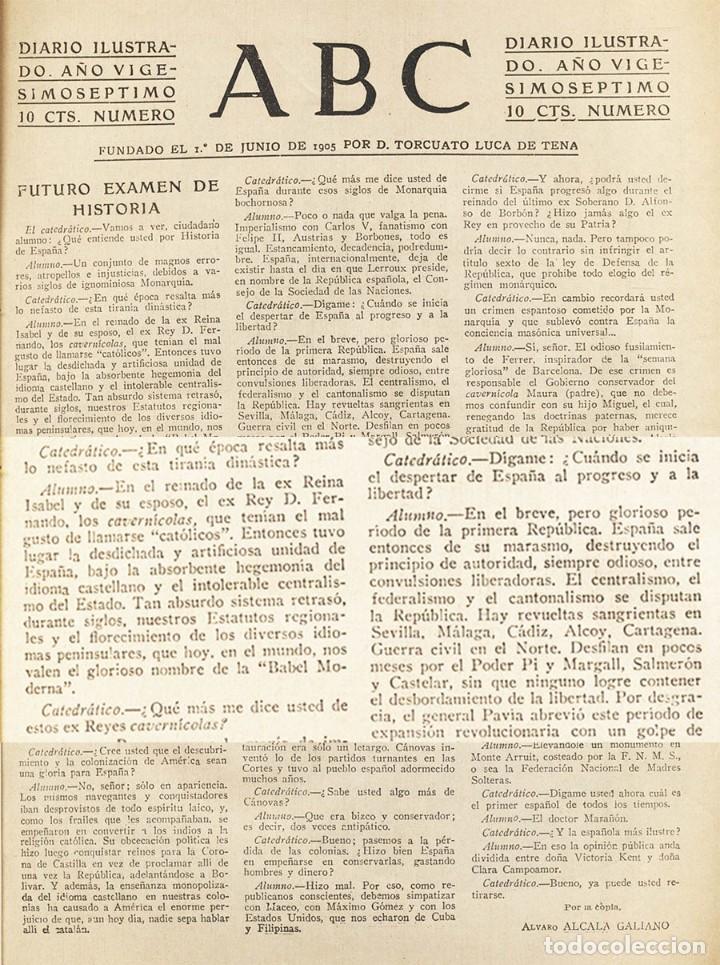 Coleccionismo de Revistas y Peri&oacute;dicos: II REPUBLICA ARTICULO ALVARO ALCALA GALIANO 1&ordm; JURADO DE MUJERES EN MADRID REV ABC 1931