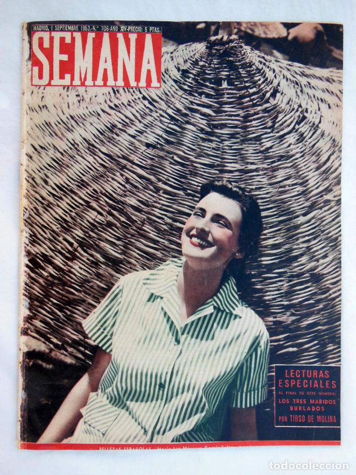 Coleccionismo de revistas y peri&oacute;dicos: SEMANA. N&uacute;m 706, septiembre 1953