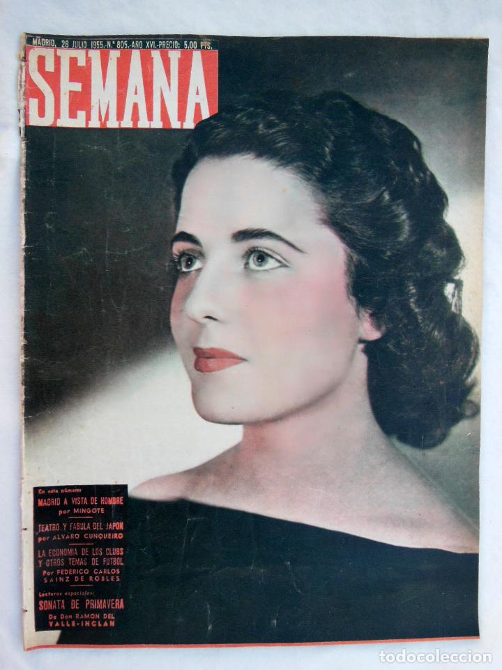 Coleccionismo de revistas y peri&oacute;dicos: SEMANA. N&uacute;m 805, Julio 1955.