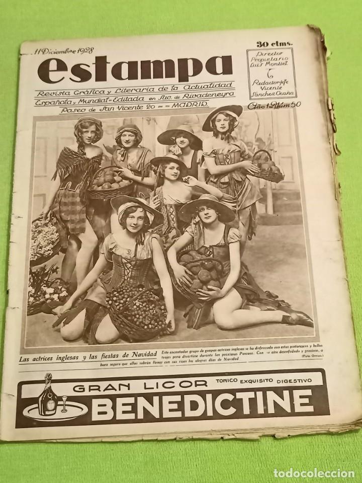 Sammeln von Zeitschriften und Zeitungen: Estampa.- N&ordm; 50.(11-12-1928) - Peregrinos de la cueva santa - Dehesa De La Villa - Duquesa de Alba