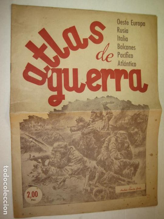Coleccionismo de revistas y peri&oacute;dicos: ATLAS DE GUERRA-A&Ntilde;O 1944-OESTE EUROPA,RUSIA,ITALIA,BALCANES,PACIFICO,ATLANTICO-VER FOTOS-(V-23.344)