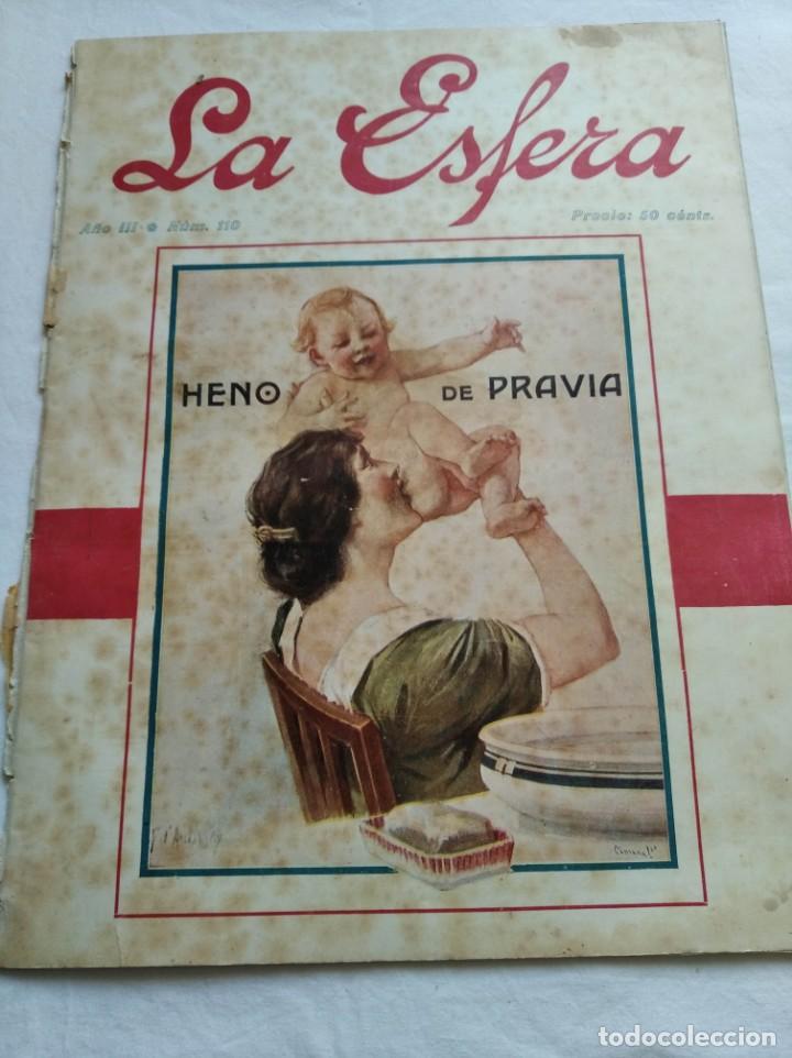 Coleccionismo de revistas y peri&oacute;dicos: LA ESFERA. N&ordm;110. A&Ntilde;O 1916. ENTRE CINE Y RETRU&Eacute;CANO. RUINAS DE POMPEYA. VIRGEN DEL PUERTO. BAGDAG.