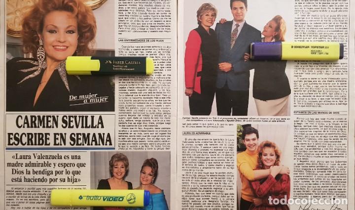 Coleccionismo de Revistas y Peri&oacute;dicos: Reportaje Carmen Sevilla / Laura Valenzuela y Agust&iacute;n Bravo 10.03.93